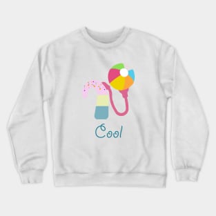 Cochlear Implant - Beach Ball Design Crewneck Sweatshirt